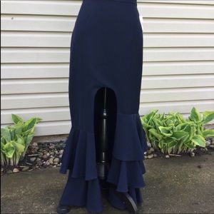 Style mafia open front long maxi skirt size S